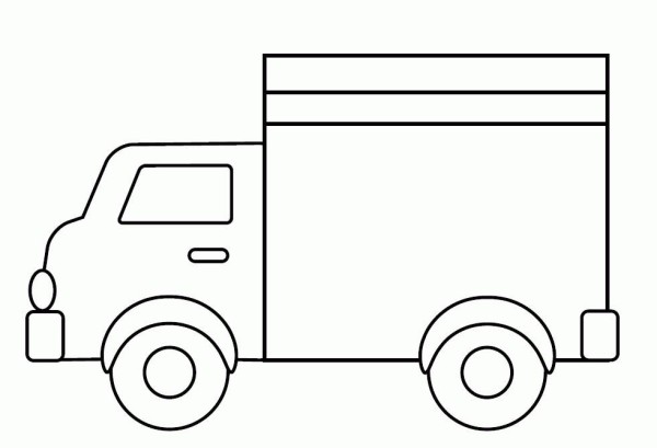 Simple strokes of truck