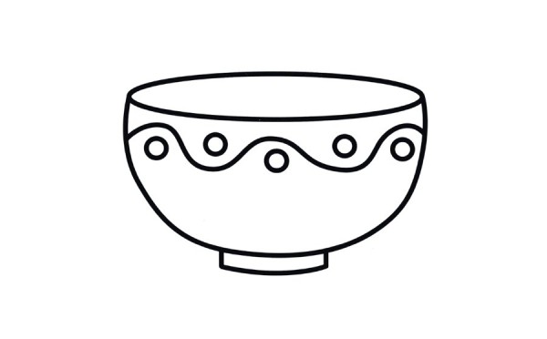 Simple drawing picture of bowl