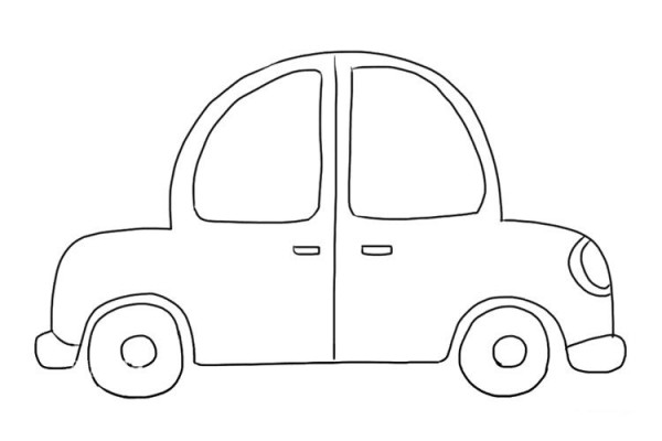 How to draw a simple and cute car