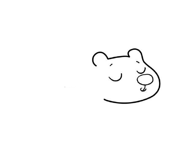 Simple drawing tutorial of sleeping big bear