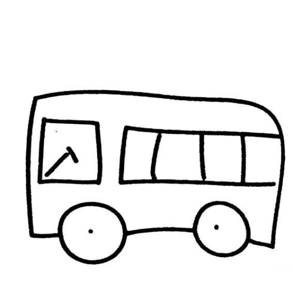 Simple drawing of transportation vehicle Simple drawing picture of bus for children