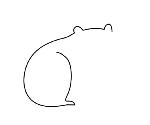 Simple drawing tutorial of the honest big bear