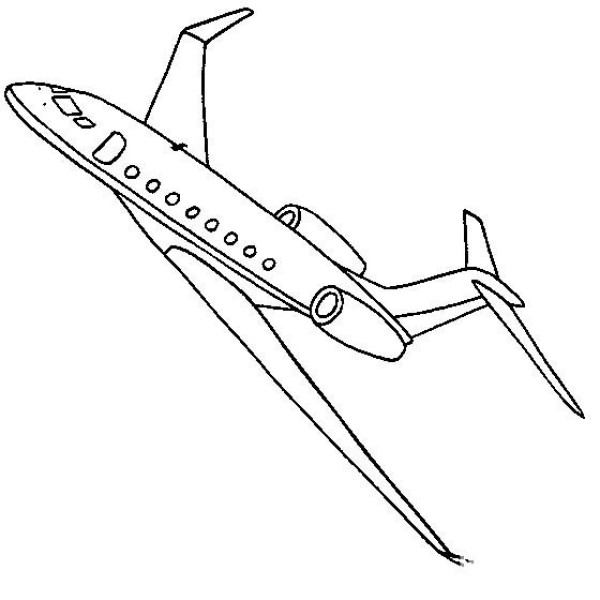 Complete collection of simple drawings of aircraft Gulfstream G650 business jet