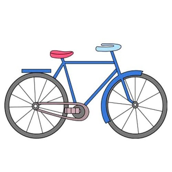 Super simple drawing tutorial how to draw a bicycle