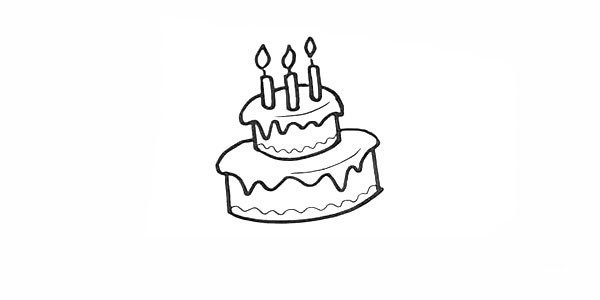 How to draw birthday cake