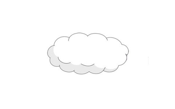 How to draw white clouds in simple strokes