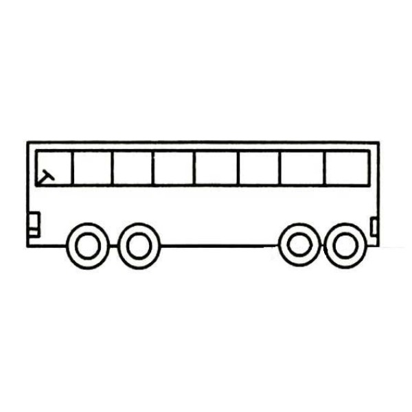 Three simple strokes of buses