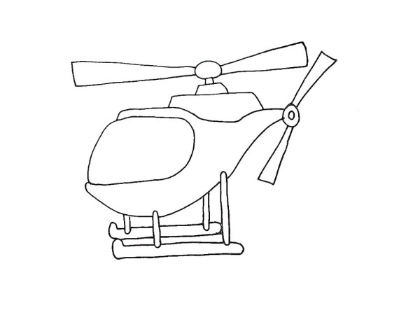 Teach you step by step how to draw a helicopter with simple strokes