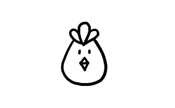 Childrens simple drawings of chickens