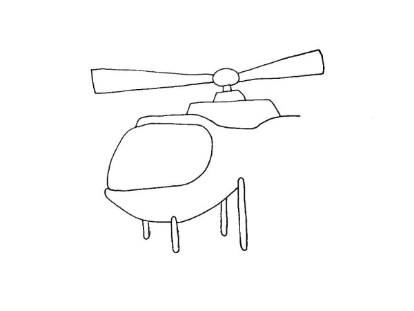 Teach you step by step how to draw a helicopter with simple strokes