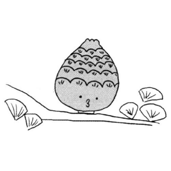 Pine cone simple drawing tutorial