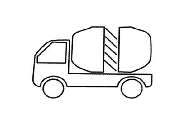 Mixer truck simple drawing steps and drawing methods