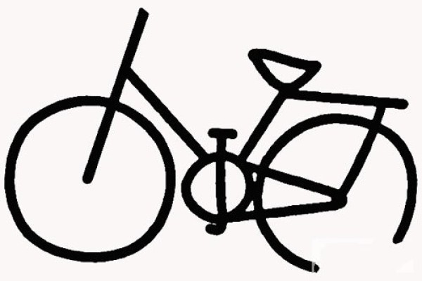 Simple steps to draw a bicycle