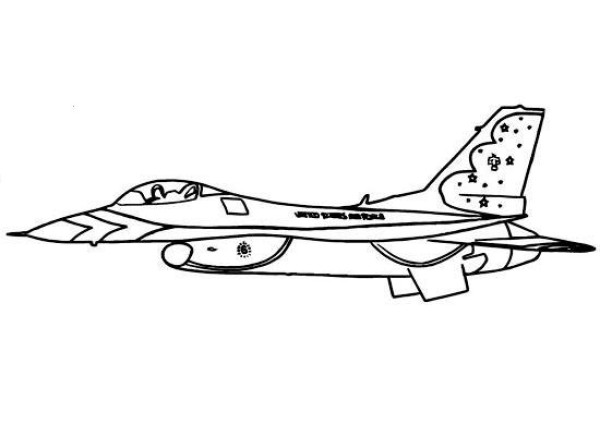 Simple drawing pictures of military aircraft