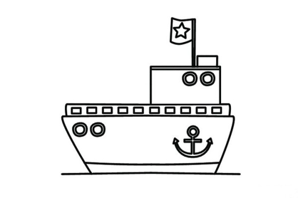 Simple drawing pictures of ships