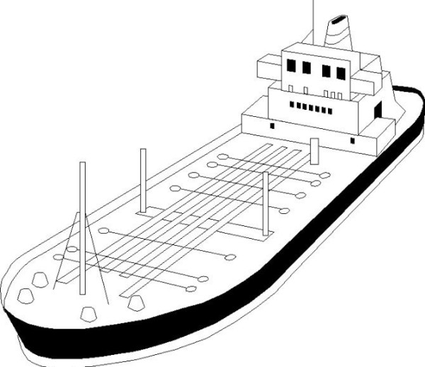 Simple strokes of aircraft carrier