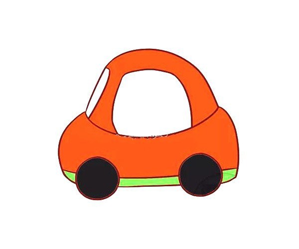 A set of beautiful simple car drawings