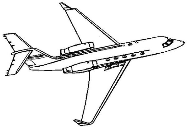 Simple drawing pictures of airplanes taking off