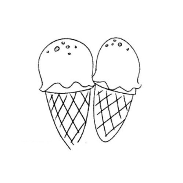 Simple strokes of ice cream pictures