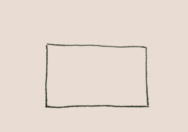 Simple drawing of television