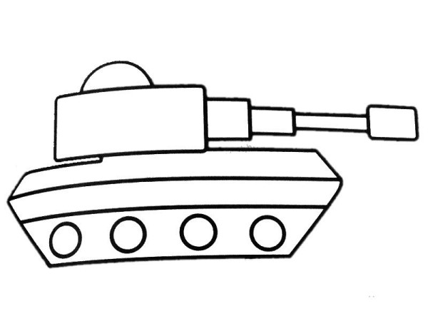 Toy Tank Simple Drawing Picture