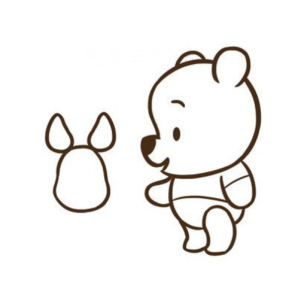 Winnie the Pooh and Piglet Simple Drawing