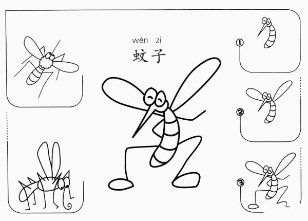 How to draw a mosquito