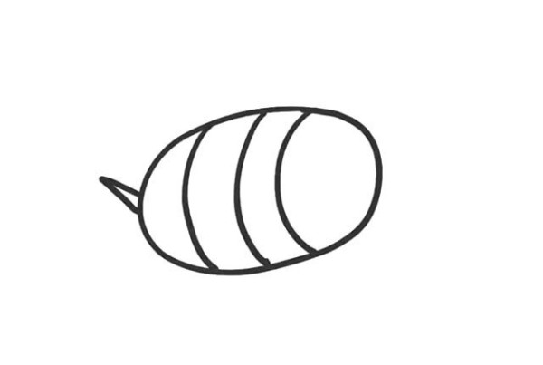 How to draw a little bee with simple strokes