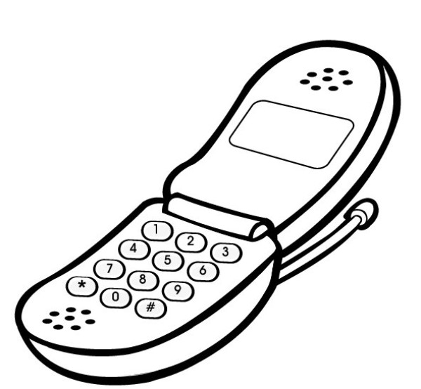 Simple strokes of flip phone