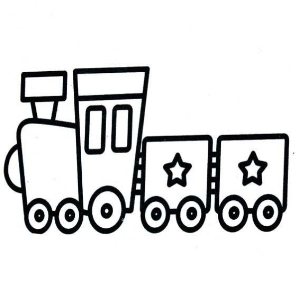 Simple and easy drawing of a small train