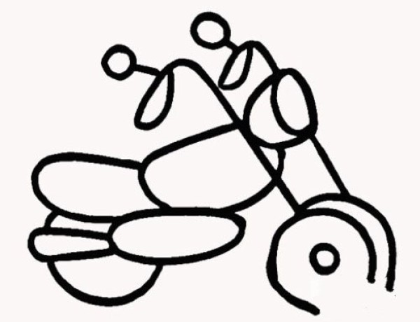 How to draw a motorcycle with simple strokes