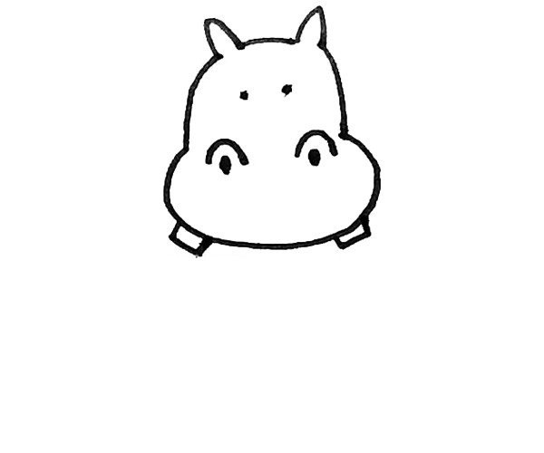 Teach you how to draw a cute hippopotamus