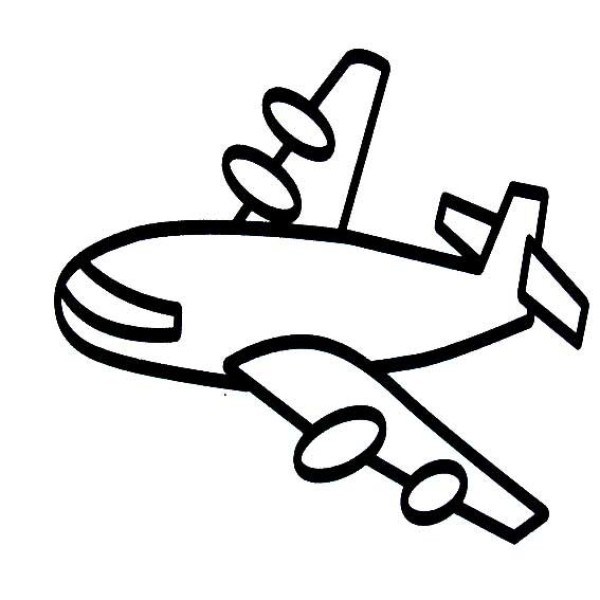 Complete collection of simple drawings of airplanes for children