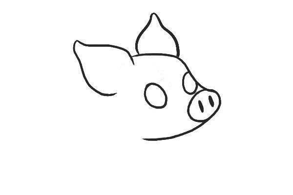 How to draw a simple piglet