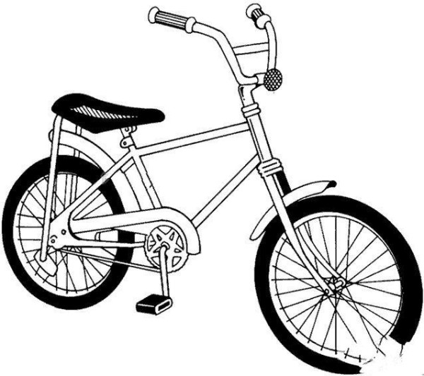 Simple drawing of bicycle with bell