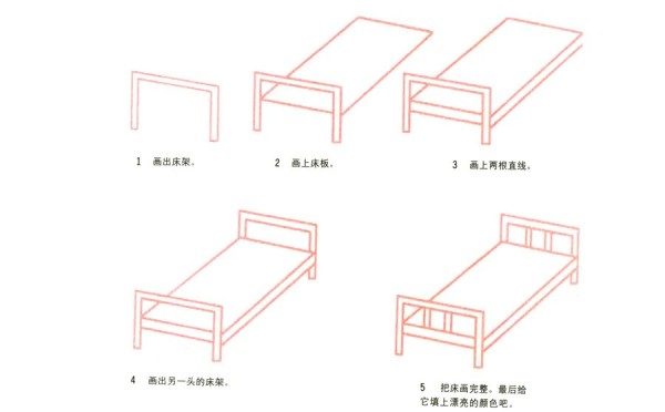 How to draw a bed with simple strokes