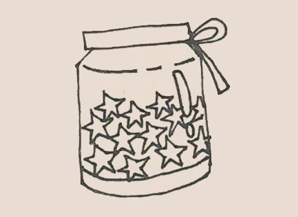 Simple drawing of wishing bottle