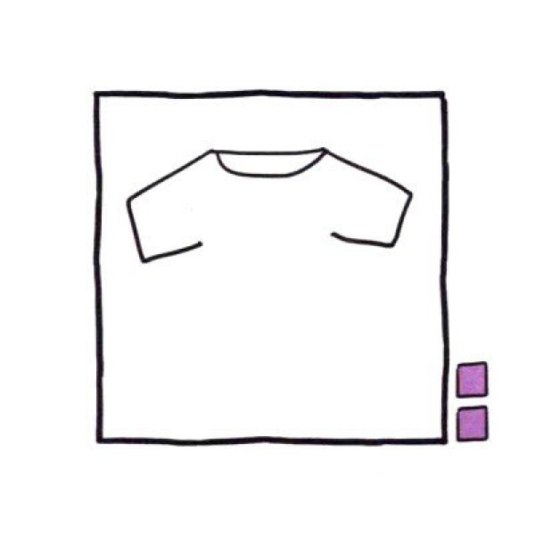 How to draw cute simple drawings in four steps Casual and casual T-shirt