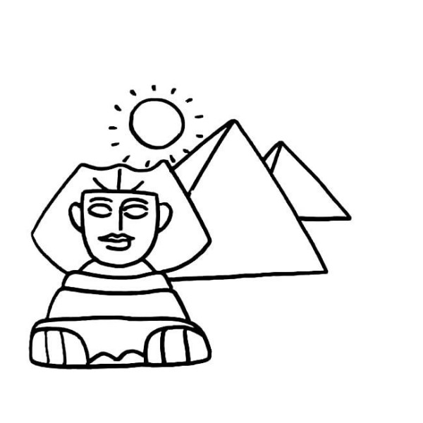 Landscape simple drawings Egyptian landscape simple drawing pictures