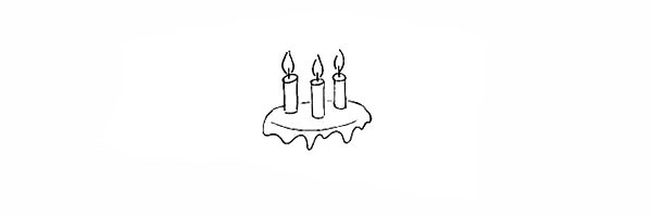 How to draw a double layer birthday cake