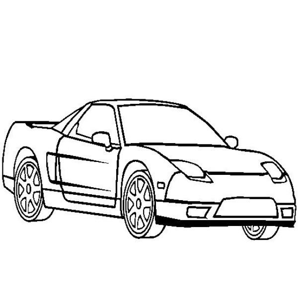 Car simple drawing Honda NSX simple drawing picture