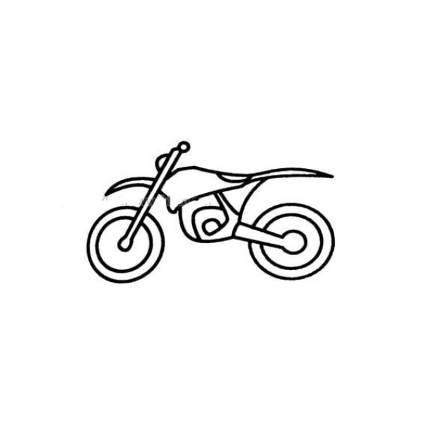 Beach motorcycle simple drawing