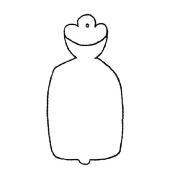 Simple drawing of winter elements hot water bottle