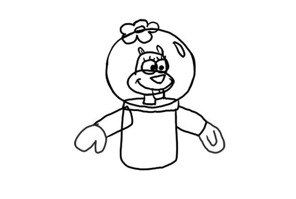 Draw the squirrel from SpongeBob SquarePants-Sandy