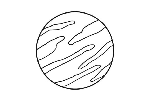 A set of planet simple drawing pictures