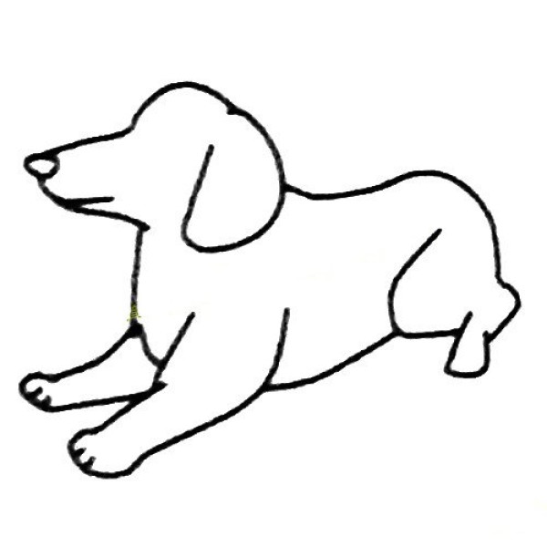 Simple drawing of cute animals Simple drawing of puppy