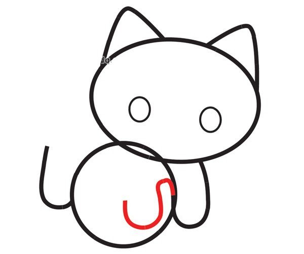 How to draw a cute kitten playing on a football