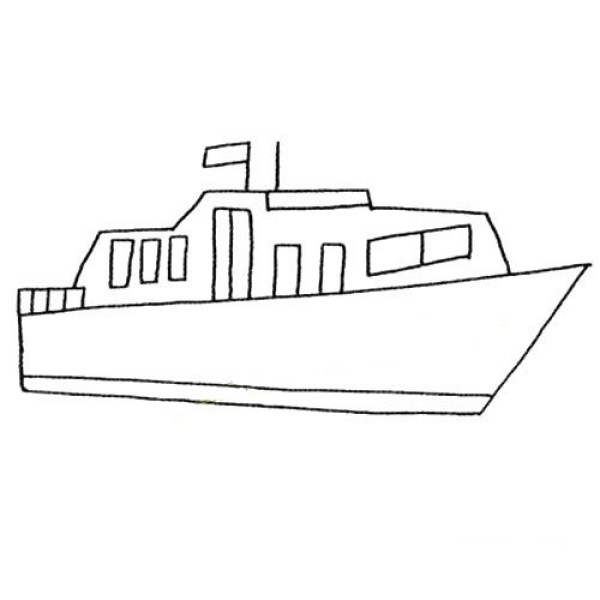 Children learn to draw simple drawings of ships