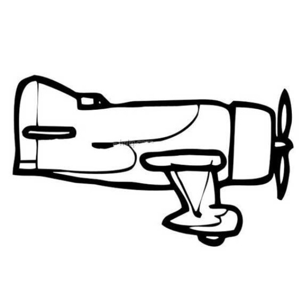 Simple fighter plane drawing