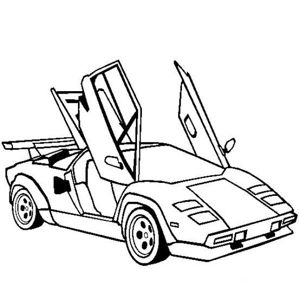 Lamborghini supercar simple drawing picture